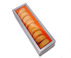 Macaron box 1 row silver orange Monaco