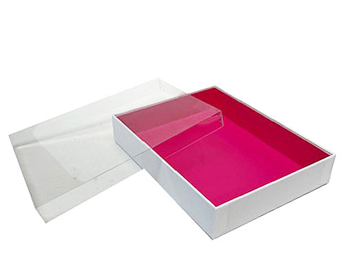 Biscuitbox large L220xW170xH40mm white fuchsia