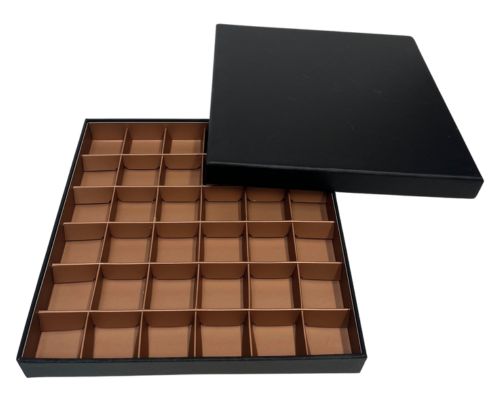 San Remo L204xW204xH31mm + compartments black harvest gold