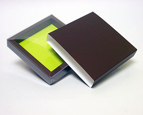 Windowbox mini with sleeve 105x105x18mm Bali brown-lime