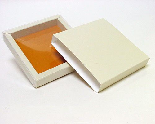 Windowbox mini with sleeve 105x105x18mm Cairo ivory-caramel
