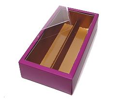 Macaron box 2 row purple copper Djerba