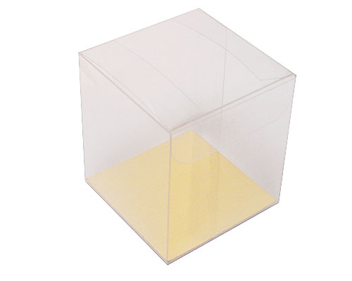 PVC folding box L50xW50xH50mm with goldcarton