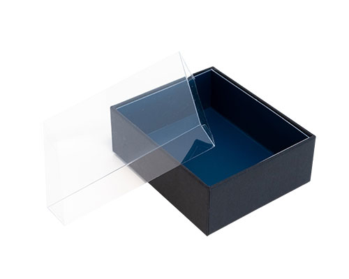 Biscuitbox small L110xW90xH40mm black blueberry blue