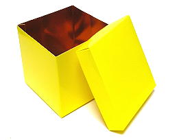 Cubebox appr. 1000gr Yellow laque Gold