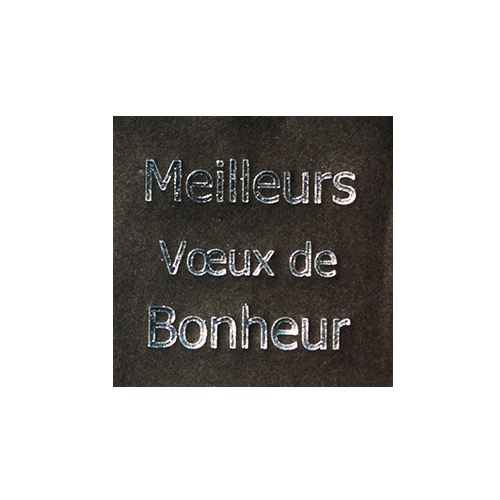 Wish label Meilleurs voeux de Bonheur black silver 500pcs
