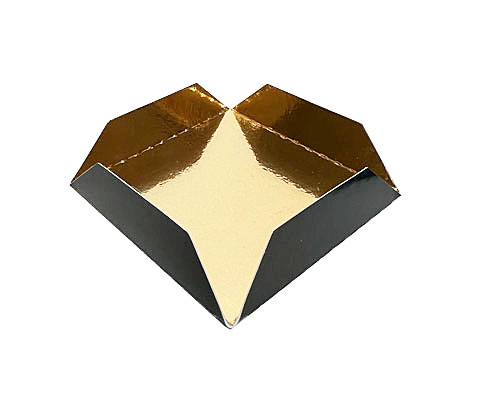 Tray patisserie square 47x47mm Black gold 
