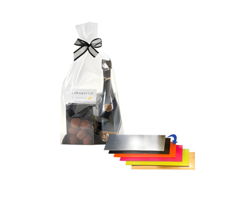 side gussetbag incl. orange carton 240x100x550mm- transparant