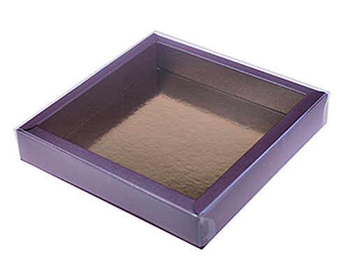 Windowbox 126x126x24mm interior aubergine