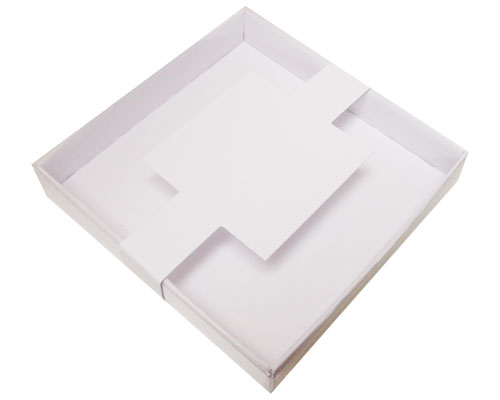 Windowbox carre small with sleeve 110x110x19mm white