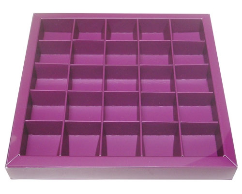 Windowbox 166x166x19mm 25 division purple