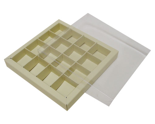 Windowbox 133x133x19mm 16 division ivory