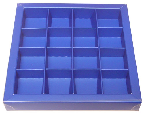 Windowbox 133x133x19mm 16 division ocean blue 