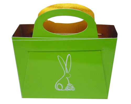 Bag with handle Bunny L125xW55/H95mm Vert pomme laqué  